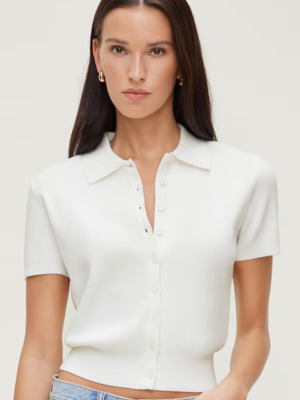 Dynamite Cream Short Sleeve Knit Cardigan XXS NWT